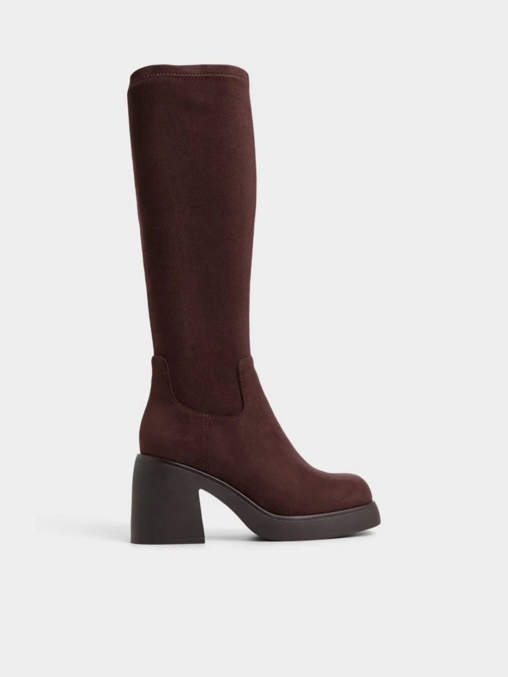 ALDO Auster Brown Suede Knee-High Platform Boots (Size 7)